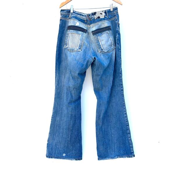 Vintage Roberto Cavalli Unisex Women’s Distressed Jeans Ripped Designer Denim 8 - Picture 4 of 16